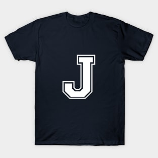 Initial Letter J - Varsity Style Design T-Shirt